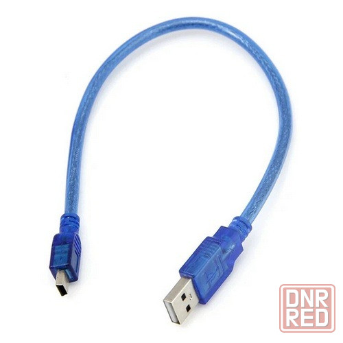 Кабель USB2.0 AM/mini USB (5pin); 0.3m; Blue Донецк - изображение 1