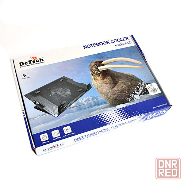 DeTech M25 Охлаждающая подставка для ноутбука 17" с Подсветкой, Регулируемая Донецк - изображение 1