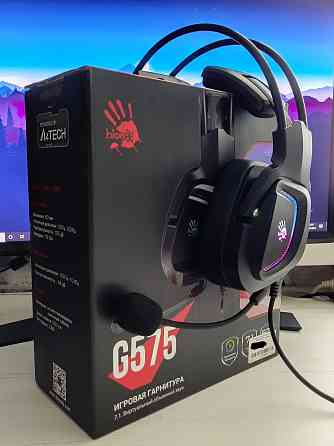 A4Tech Bloody G575 USB 7.1 Наушники Игровые с Подсветкой и микрофоном, гарнитура Донецк