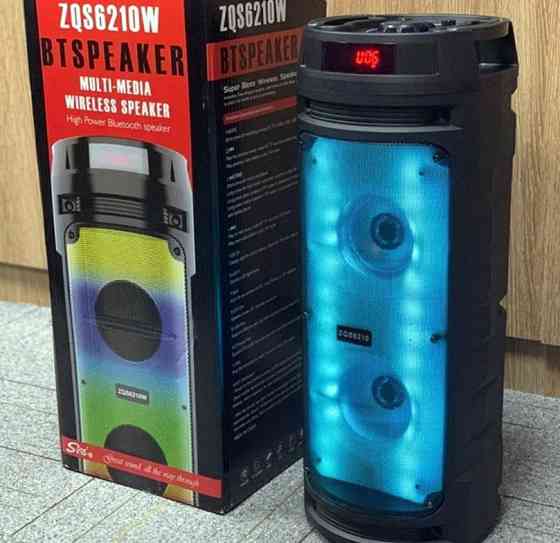 BT Speaker ZQS-6210W, 30Вт Портативная беспроводная колонка c RGB подсветкой + микрофон + пульт Донецк