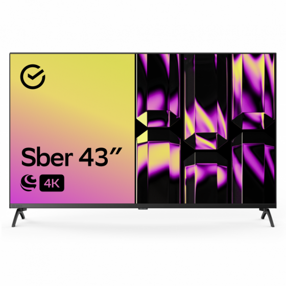 Телевизор Sber SDX-43U4123B, 43"(109 см), UHD 4K RAM, 1,5GB, (2023) Донецк