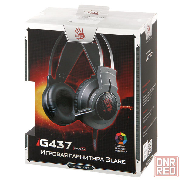 A4Tech Bloody G437 USB 7.1 Наушники Игровые с RGB подсветкой и микрофоном, гарнитура Донецк - изображение 1