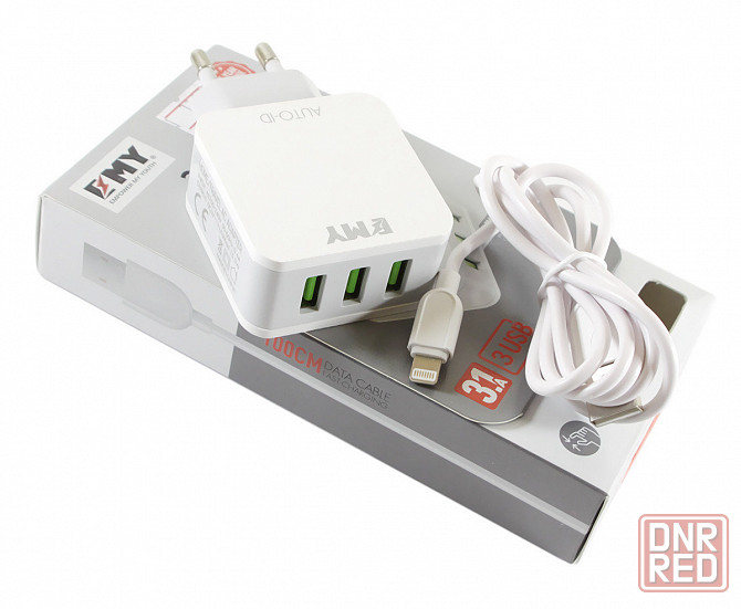 Сетевое зарядное устройство EMY MY-256 microUSB White Донецк - изображение 1