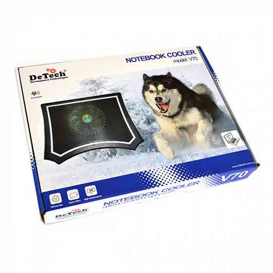 DeTech V70 Охлаждающая подставка для ноутбука 17" с Подсветкой Донецк