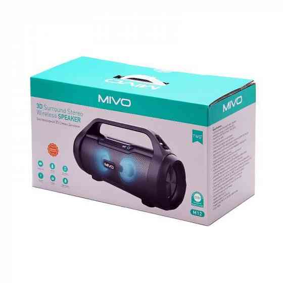 Mivo M12, 19Вт Портативная беспроводная колонка с RGB подсветкой Донецк