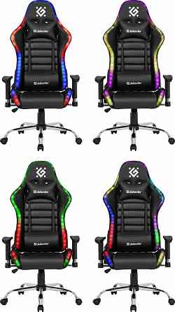Кресло игровое DEFENDER Ultimate Черный, подсветка RGB Донецк