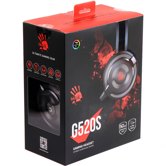 A4Tech Bloody G520S USB Наушники Игровые с RGB подсветкой и микрофоном, гарнитура Донецк
