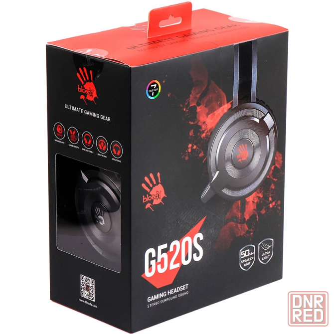 A4Tech Bloody G520S USB Наушники Игровые с RGB подсветкой и микрофоном, гарнитура Донецк - изображение 1