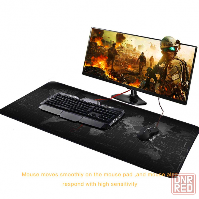 КАРТА МИРА SPEED 900x400*3mm (ОГРОМНЫЙ) Ковер игровой, коврик для мыши, мышки, игровая поверхность Донецк - изображение 1