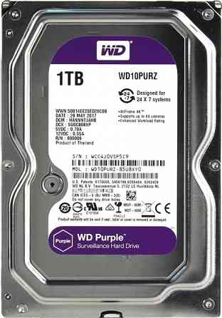 Жесткий диск 3.5" Western Digital WD Purple 1 ТБ, SATA III, 64 Mb, 5400 rpm (WD10PURZ) Донецк
