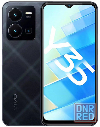 Смартфон vivo Y35 4/64 гб ru, Черный агат Донецк - изображение 1