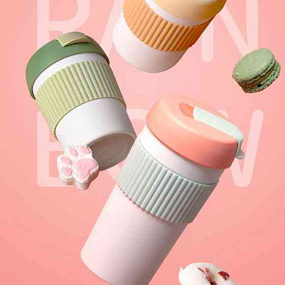 Термокружка, Термос Xiaomi Kiss Kiss Fish Rainbow 490 ml Pink-mint Донецк