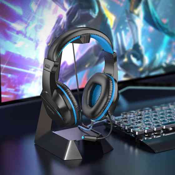 BOROFONE BO104 Phantom blue Наушники игровые с микрофоном, гарнитура Донецк