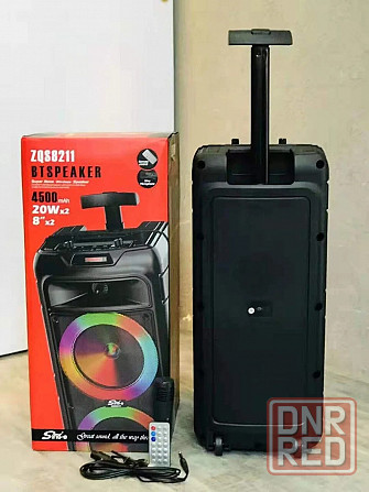 Беспроводная колонка BTS ZQS 8211 с микрофоном для караоке и подсветкой Донецк - изображение 1