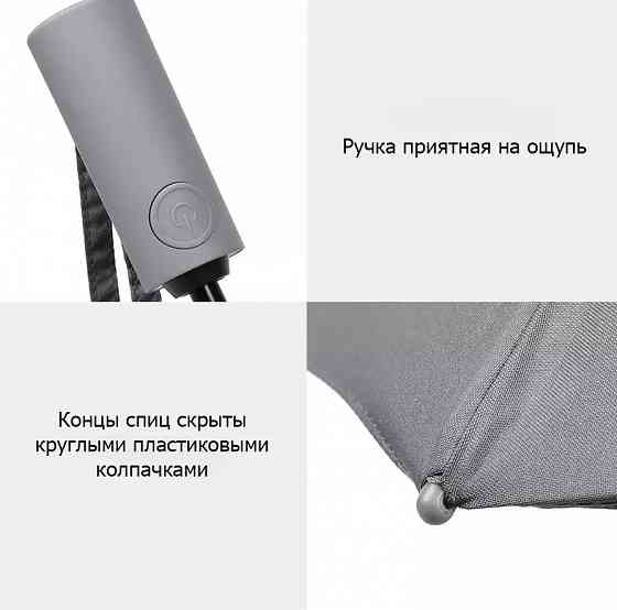 Зонт автоматический со светоотражателем Xiaomi Konggu Automatic Umbrella Gray Донецк