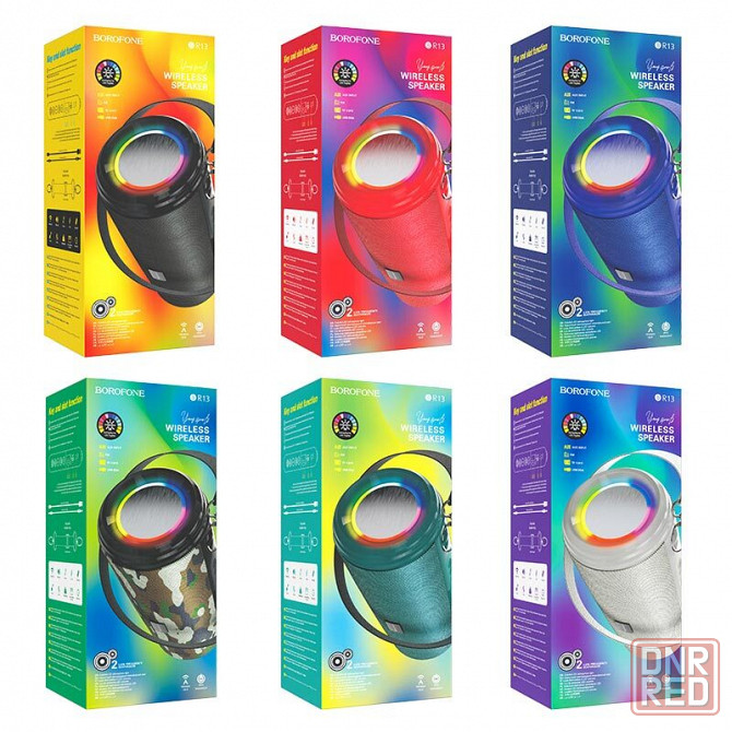 Borofone BR13, 10Вт Портативная беспроводная колонка c RGB подсветкой (Влагозащита) Донецк - изображение 1