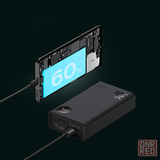 Baseus Adaman2 Display Fast Charge (VOOC Edition) (PPAD050101) 30W Power bank 20000 mAh Повербанк Донецк - изображение 2