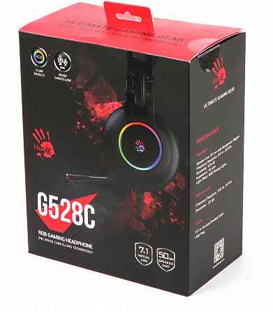 A4Tech Bloody G528C USB 7.1 Наушники Игровые с RGB подсветкой и микрофоном, гарнитура Донецк