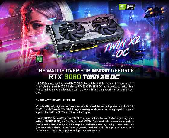 Новая Игровая Видеокарта GeForce RTX 3060 8 GB Донецк