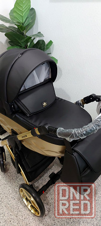 Новое. Золотая коляска . Кожа черная, белая, серая Донецк - изображение 3