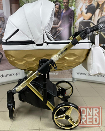 Новое. Золотая коляска . Кожа черная, белая, серая Донецк - изображение 4