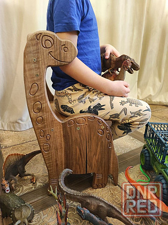 Деревянный детский стульчик Динозавр Донецк - изображение 4