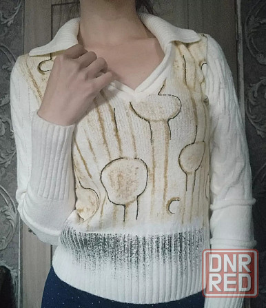 Белый мягкий свитерок Донецк - изображение 1