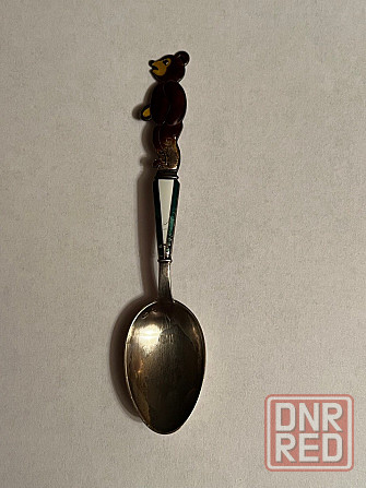 Серебряная чайная ложка "Мишка" ("ТЮЗ", 916 проба) Донецк - изображение 1