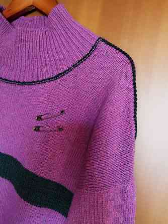 твидовый свитер оверсайз с высоким горлом Донецк