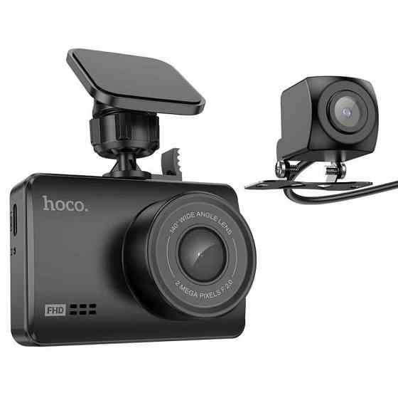 Видеорегистратор HOCO DV3 Driving recorder 2 камеры (черный) Макеевка