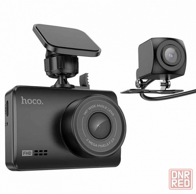 Видеорегистратор HOCO DV3 Driving recorder 2 камеры (черный) Макеевка - изображение 1