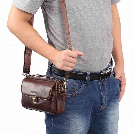 Мужская сумка барсетка на плечо из натуральной кожи Донецк