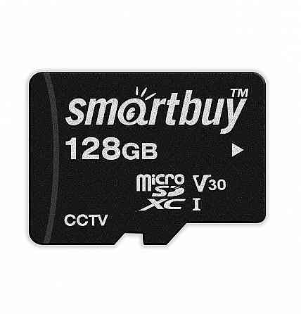 micro SDXC карта памяти Smartbuy 128GB cl10 U3 V30 для видеонаблюдения (с адаптером SD) Макеевка