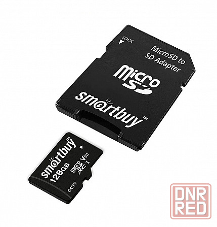 micro SDXC карта памяти Smartbuy 128GB cl10 U3 V30 для видеонаблюдения (с адаптером SD) Макеевка - изображение 2