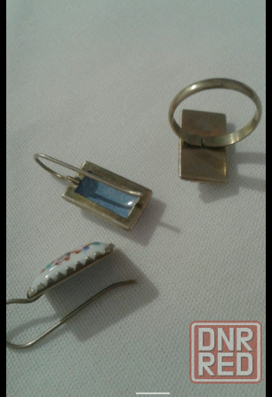 Серьги и кольцо из мельхиора Донецк - изображение 4