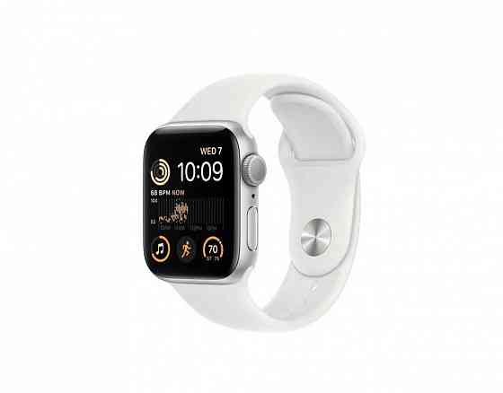 Умные часы Apple Watch SE 44 мм Aluminium Case GPS, серебристый/белый Макеевка