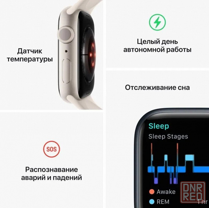 Умные часы Apple Watch Series 8 45 мм Aluminium Case GPS, midnight Sport Band Макеевка - изображение 7