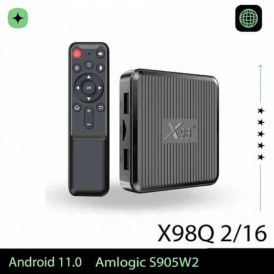 ТВ приставка X98Q 4K S905W2 Dual Wi-fi 2,4 & 5G 2/16Гб - НОВИНКА Макеевка