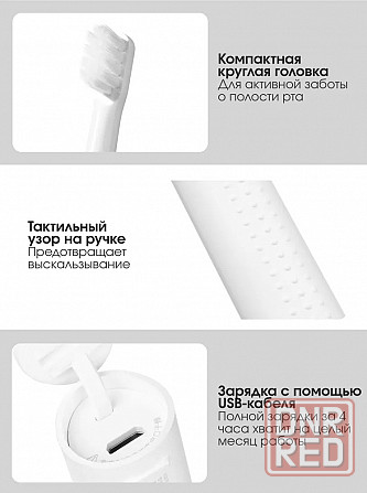 Зубная щетка электрическая Xiaomi Mijia Sonic Electric Toothbrush T100 MES603 (белая) Макеевка - изображение 7