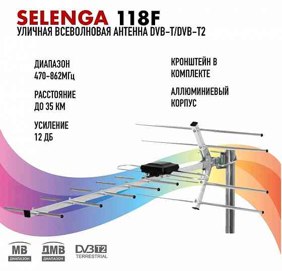 Антенна для цифрового ТВ (кронштейн в комплекте) SELENGA 118F Макеевка