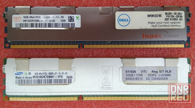 DDR3 16Gb + 16Gb 1066MHz (PC3L-8500R) - Серверная регистровая память - DDR3 32Gb Обмен на Офисы 2010 Донецк - изображение 1
