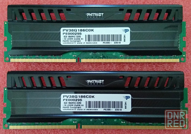 DDR3 4Gb + 4Gb 1866MHz PATRIOT VIPER (PC3-14900) - PV38G186C0K - DDR3 8Gb для Socket 775 и выше Донецк - изображение 1