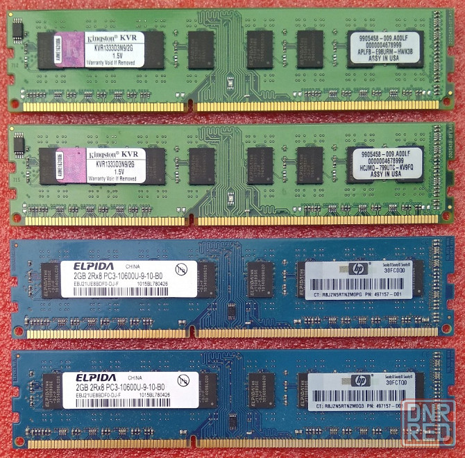 DDR3 2Gb+2Gb+2Gb+2Gb 1333MHz (PC3-10600) Kingston + ELPIDA - DDR3 8Gb - - Обмен на Офисы 2010 Донецк - изображение 1