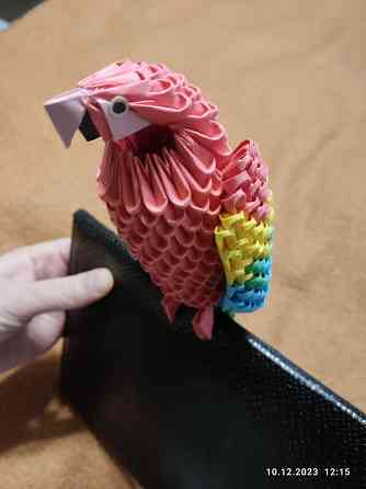 Попугай из модулей оригами Донецк