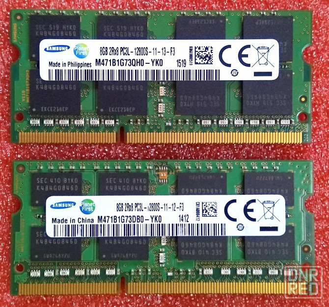 SO-DIMM DDR3 8Gb+8Gb 1600MHz (PC3L-12800S) 1.35V-1.5V- Samsung - DDR3 16Gb - Обмен на Офисы 2010 Донецк - изображение 1