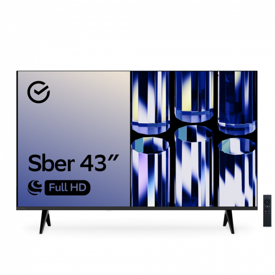 SBER SDX-43F2126 FUII HD. Smart, голосовой ассистент, Bluetooth.. Безрамочный. Донецк