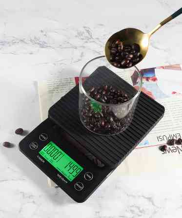 Кухонные электронные весы для кофе с таймером 0,1 г - 5 кг Донецк
