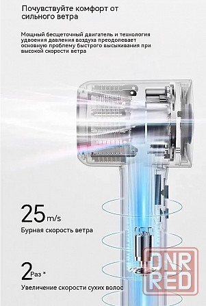 Фен Xiaomi Mijia High Speed Hair Dryer H501 бесшумный (GSH501SST) сиреневый Макеевка - изображение 6