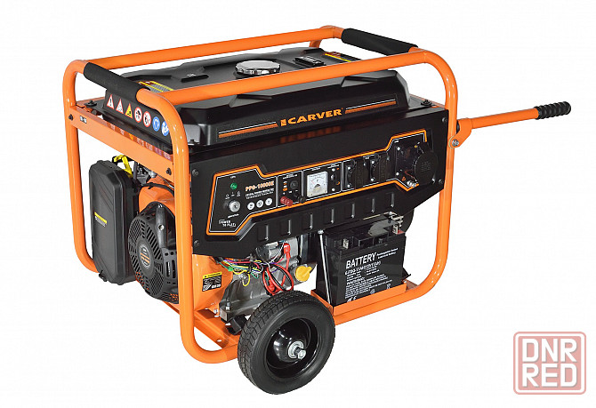 Генератор CARVER PPG-10000Е бензин (LT-192FВ, 8,0/8,3кВт, 220В, бак 25л,эл.ст, кол/рук. медь) Донецк - изображение 1