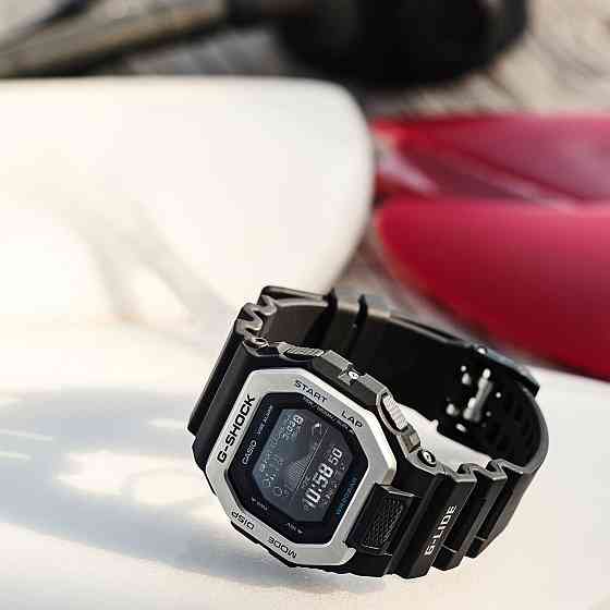 Часы Casio G-Shock GBX-100-1DR (черный, серебряная рамка) противоударные, водозащита (до 200 м) Макеевка